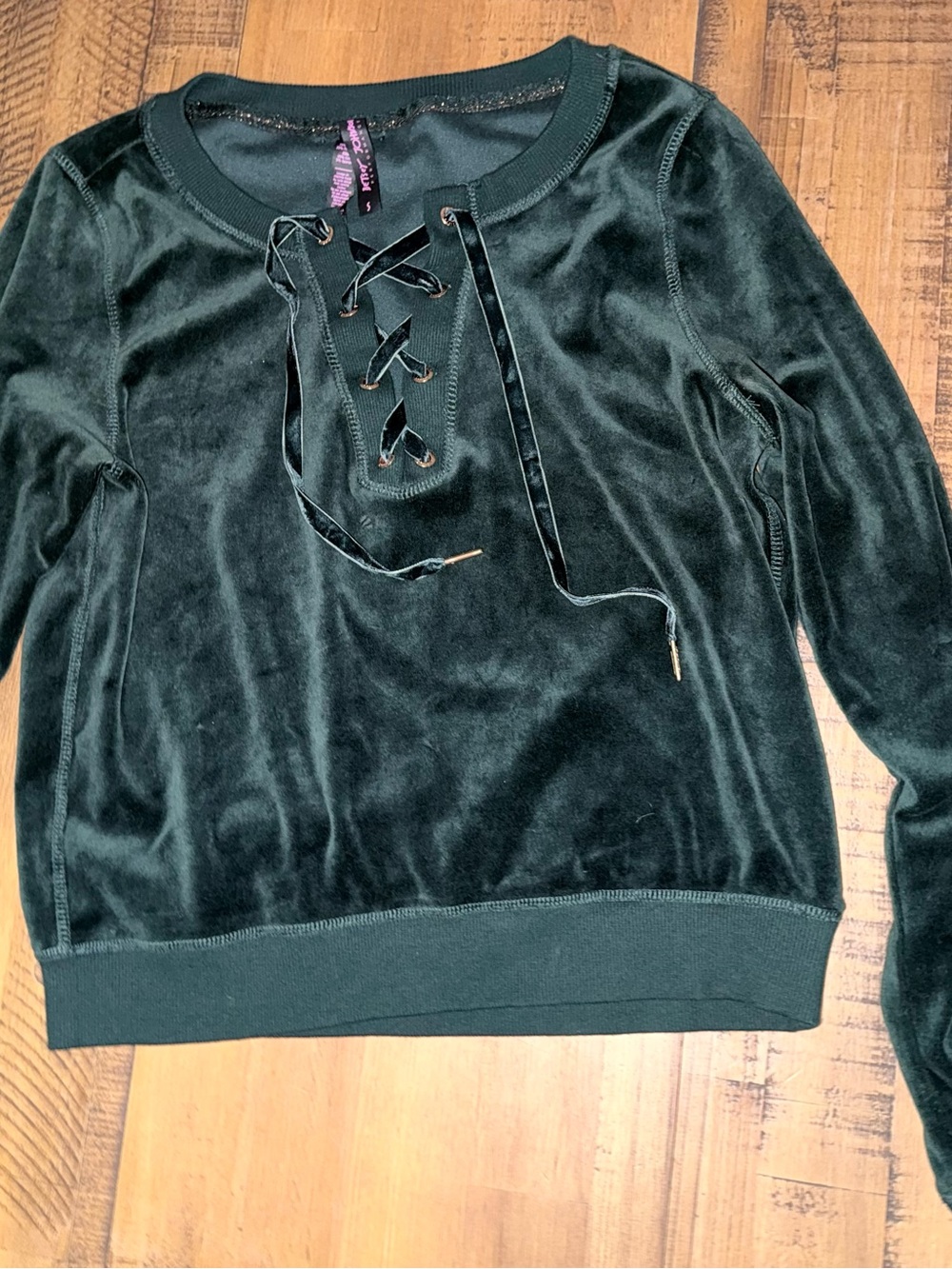 2 piece Betsey Johnson Velvet Forest Green Outfit – Size Small